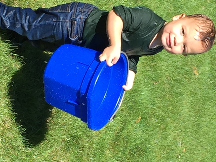 Getting sprayed with the hose by daddy7
